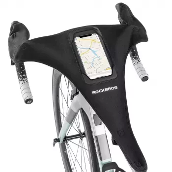 Protège-transpiration ROCKBROS D78 avec poche pour téléphone et fenêtre tactile, noir