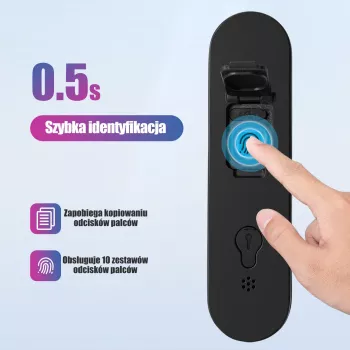 Antivol câble pour vélo ROCKBROS SMART à empreinte digitale et Bluetooth 100 cm noir