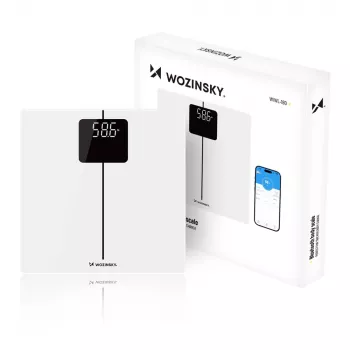 Wozinsky WIWL-180 Balance de salle de bain connectée Bluetooth, blanc