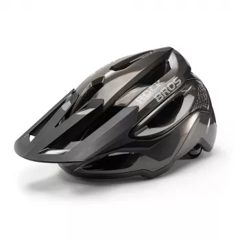 Casque de VTT ROCKBROS LK-99 avec visière réglable et boucle magnétique 58-62 cm - gris titane