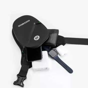 ROCKBROS AS-081 Sacoche de cuisse pour moto, noir, 1 L