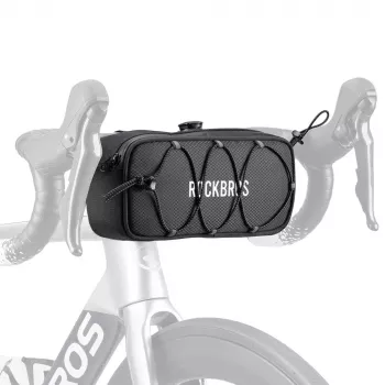 Sacoche de guidon de vélo imperméable Rockbros TL001 Road to Sky 1,9 L – noire
