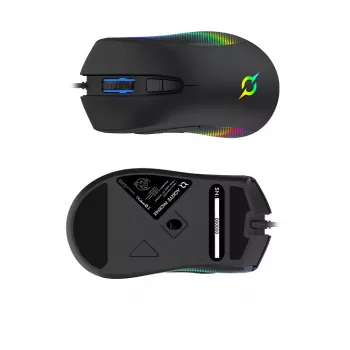 AQIRYS Phoenix souris gaming filaire RGB, 12000 DPI, noire