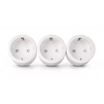 Ensemble de prises électriques télécommandées ENTAC, lot de 3, blanc