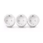 Ensemble de prises électriques télécommandées ENTAC, lot de 3, blanc