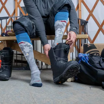 Darn Tough Heady Yeti OTC Midweight with Cushion chaussettes en laine mérinos - gris, taille L