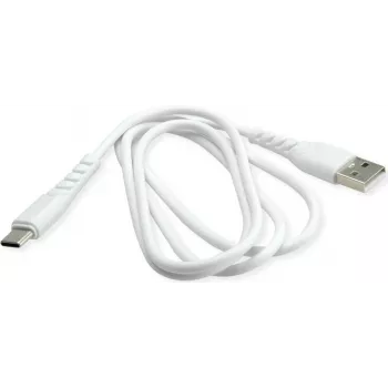 Câble BIOND USB-A vers USB-C 1m blanc en plastique recyclé - charge et données