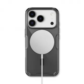 Étui magnétique Nature TPU Pro Nillkin pour iPhone 17 Pro - noir semi-transparent