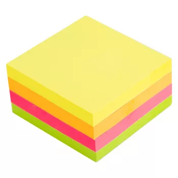 Deli Stick Up notes adhésives EA03003 400 feuilles couleurs assorties 76x76 mm