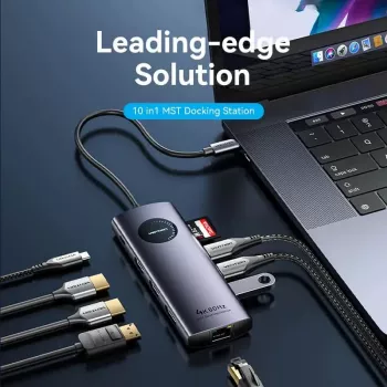 Station d'accueil VENTION USB-C 10-en-1 8K 30Hz 100W PD avec écran LED