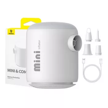 Compresseur d'air portable Baseus PocketGo - blanc