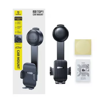 Baseus PrimeTrip C03 support de téléphone pour voiture avec ventouse pour tableau de bord - noir