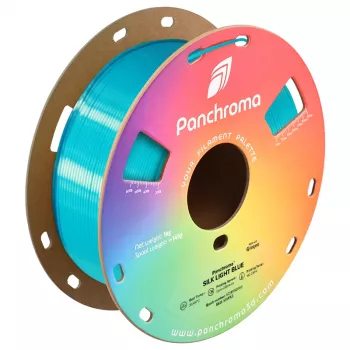 Filament pour imprimante 3D Polymaker Panchroma PLA Silk, 1,75 mm, 1 kg, Light Blue