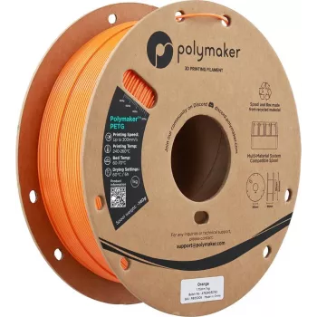 Filament pour imprimante 3D Polymaker PETG, 1,75 mm, 1 kg, orange (PB05005)