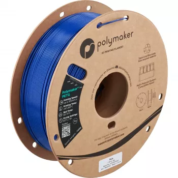 Filament pour imprimante 3D Polymaker PETG, 1,75 mm, 1 kg, bleu (PB05006)