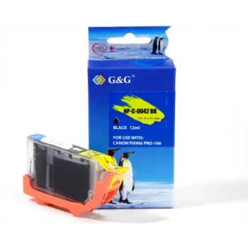 Cartouche d'encre compatible G&G Ninestar pour Canon CLI-42BK (6384B001) Noir