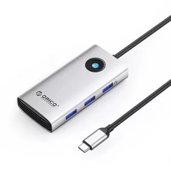 Station d'accueil USB-C ORICO PW11 6-en-1, 3x USB-A 3.0, 1x USB-C 3.0, 1x USB-C PD 100W, 1x HDMI 4K 30Hz - Argent