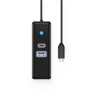Hub USB-C 3 ports ORICO PWCUR-C3 avec USB-A 3.0, USB-C 3.0 et Gigabit Ethernet - Noir