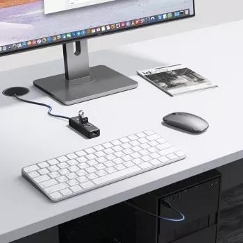 Hub USB 3.0 4 ports ORICO PW3UR25-U3 avec Ethernet 2.5G, 0,5 m, noir