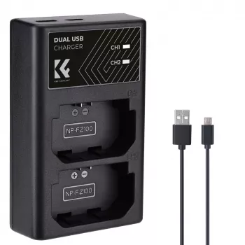 Chargeur double USB K&F Concept pour batterie Sony NP-FZ100 - KF28.0010