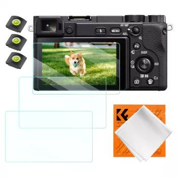 Lot de 3 protections d'écran en verre trempé 9H KF pour Sony NEX-7, NEX-6, NEX-6L, NEX-5, NEX-3N, Alpha a6600