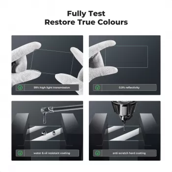 KF lot de 6 verre trempé 9H set de protection d'écran et d'objectif pour DJI Osmo Pocket 3