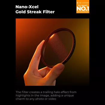 Filtre à flare anamorphique Gold Streak K&F Nano-X MRC 49 mm