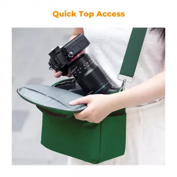 Sac banane photo K&F Concept KF13.179V8 vert - reflex/hybrides/drone/gimbal