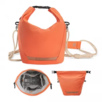 K&F Concept sac banane bandoulière 5L orange pour appareil photo et smartphone