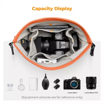 K&F Concept sac banane bandoulière 5L orange pour appareil photo et smartphone