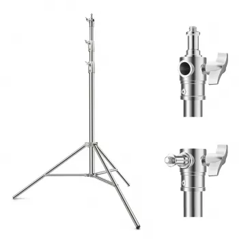 Pied d'éclairage K&F Concept KF34.044 280 cm en alliage d'aluminium avec spigot réversible 1/4