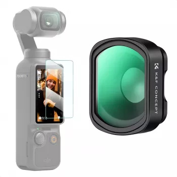 Filtre macro d'objectif KF 10x magnétique 2 en 1 avec protection d'écran pour DJI Osmo Pocket 3 / 4