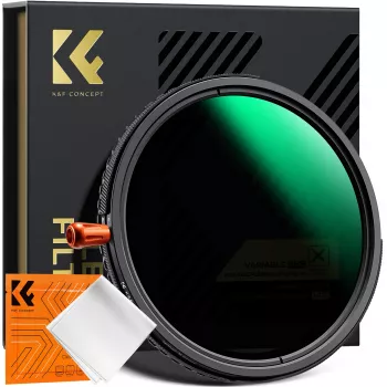 Filtre hybride 3 en 1 K&F Concept Nano-X MRC 77 mm Fader ND2-32 + CPL + Black Diffusion 1/4