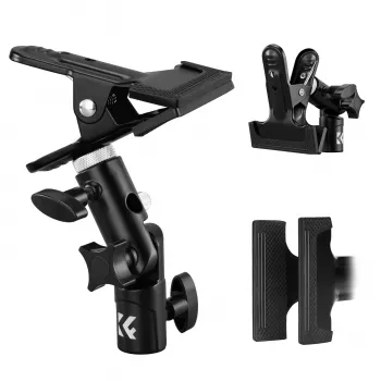 Pince K&F Concept pour réflecteur et parapluie photographique 5/8 inch 3/8 inch 1/4 inch KF18.0014