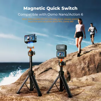 Mini trépied perche à selfie 65 cm tête 360° pour DJI Osmo Nano / Action 6 / Kf09.181