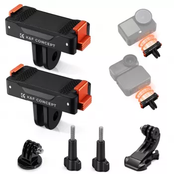 Lot de 2 supports magnétiques à libération rapide KF pour DJI Osmo Action 6 / Nano, GoPro et 1/4 inch (KF12.0029)