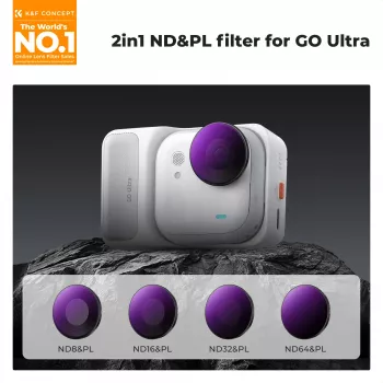Lot de 4 filtres 2 en 1 ND/PL K&F Concept ND8/PL ND16/PL ND32/PL ND64/PL pour Insta360 GO Ultra, SKU.1673