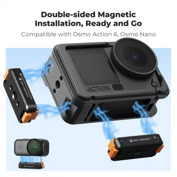 Support magnétique à libération rapide avec filetage 1/4 inch pour DJI Osmo Action 6 / Nano / Kf12.0028