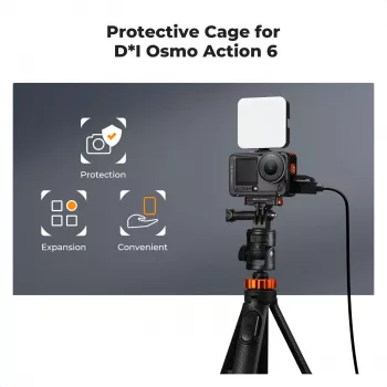 KF support cadre cage pour DJI Osmo Action 6, métal, noir, KF12.0026