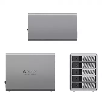 ORICO 9858T3 Solution DAS Thunderbolt 3 5 baies ProThunder pour HDD/SSD SATA 2,5/3,5 pouces - gris