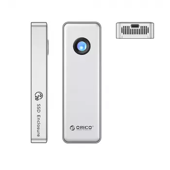 Boîtier ORICO OUM2-G20 M.2 NVMe USB-C 3.2 20Gb/s - Argent