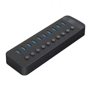 Hub ORICO CT2U3-10AB USB 3.0 10 ports avec interrupteurs individuels - Noir