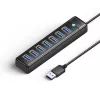 Hub USB 3.0 7 ports ORICO PW7U-U3 avec alimentation USB-C, câble 1 m, noir