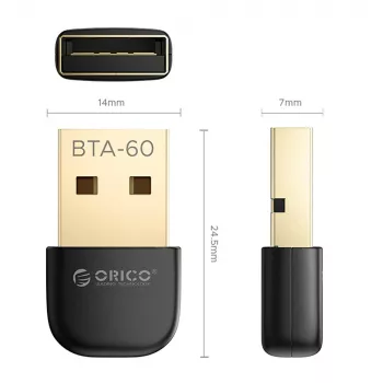 Adaptateur Bluetooth ORICO BTA-60 Bluetooth 6.0 USB, noir