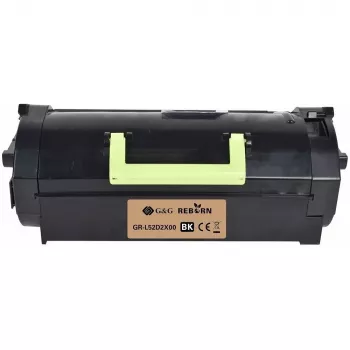 G&G Reborn Cartouche de toner compatible Lexmark 522X/52D2X00 noire 45 000 pages remanufacturée 21310