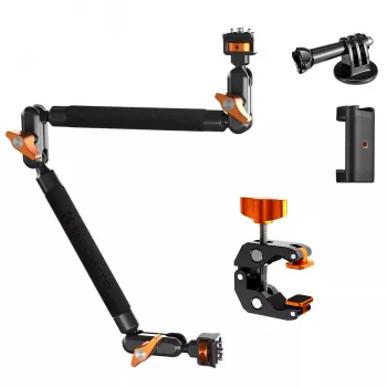 Bras magique K&F Concept 22 inch + Super Clamp pince crabe 1/4 3/8 KF31.201