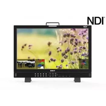 SWIT ELECTRONICS BM-245-NDI 23.8 inch 4K NDI Video Monitor - Full HD QLED Display with 3D LUT