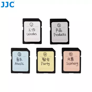 Étiquettes autocollantes JJC 120x pour cartes mémoire SD MicroSD CF XQD