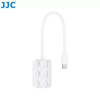 Lecteur de cartes Micro SD USB-C JJC PDB-UC avec 2x ports USB-C, gris sidéral