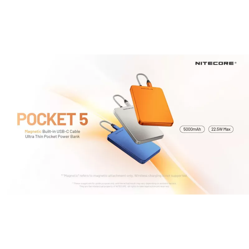 Nitecore Banque d'alimentation POCKET 5 orange